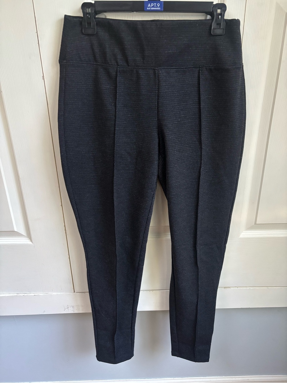 Black Ponte Slim Ankle Pants